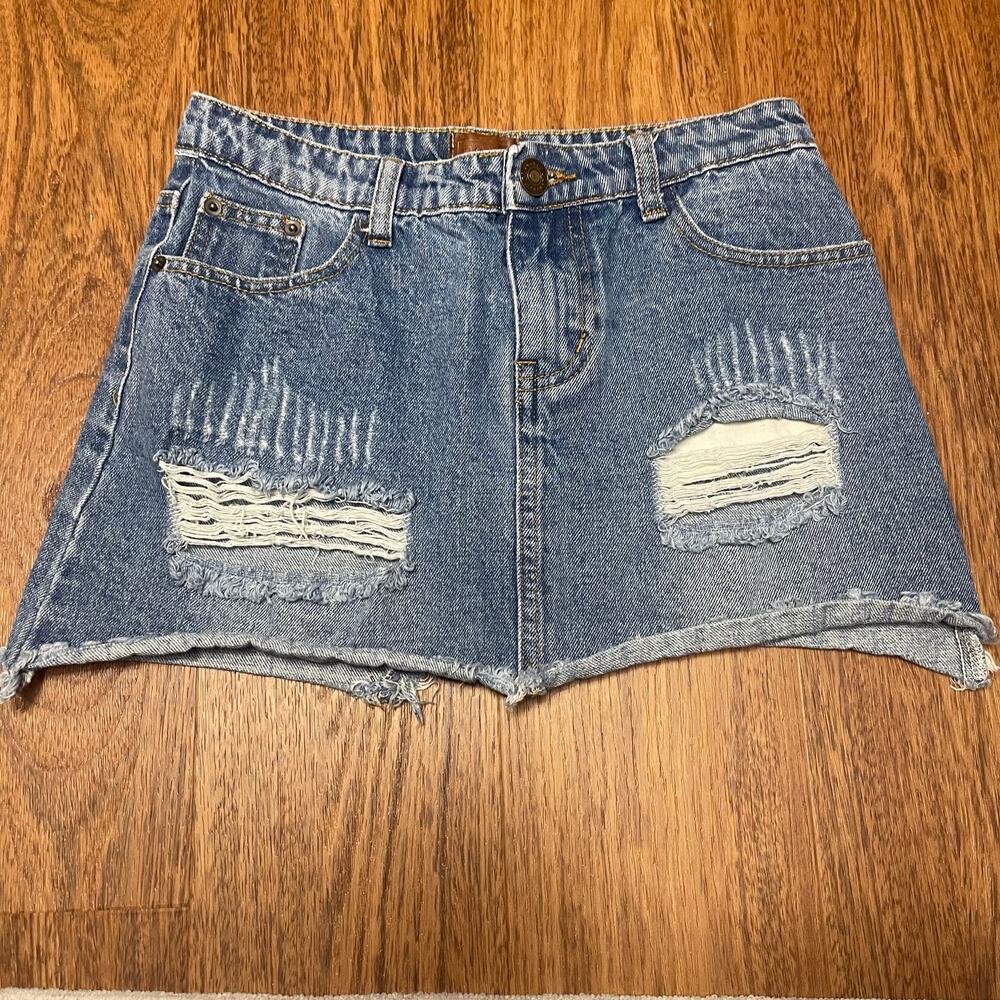 POL Womans denim Med wash mini skirt Preowned -Size Small